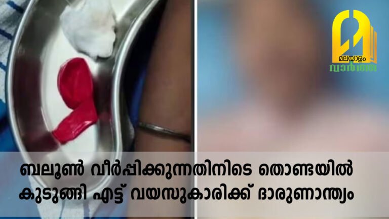 ബലൂൺ വീർപ്പിക്കുന്നതിനിടെ തൊണ്ടയിൽ കുടുങ്ങി എട്ട് വയസുകാരിക്ക് ദാരുണാന്ത്യം
