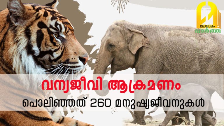 വന്യജീവി ആക്രമണം, പൊലിഞ്ഞത് 260 മനുഷ്യജീവനുകള്‍