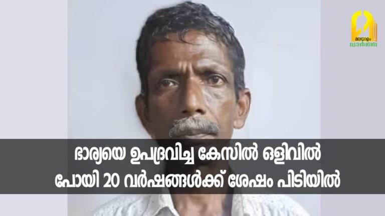 ഭാര്യയെ ഉപദ്രവിച്ച കേസില്‍ ഒളിവില്‍ പോയി, 20 വര്‍ഷങ്ങള്‍ക്ക് ശേഷം പിടിയില്‍