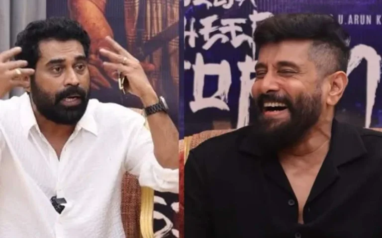 അച്ഛനും ചേട്ടനും മിലിട്ടറി, നാന്‍വന്ത് മിമിക്രി’, സുരാജിന്റെ തമാശകേട്ട് ചിരിയടക്കാനാകാതെ വിക്രം