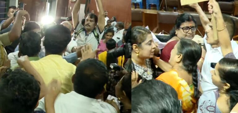 ഹെഡ്‌ഗേവാര്‍ വിവാദം; പാലക്കാട് നഗരസഭയില്‍ ബിജെപി-പ്രതിപക്ഷ അംഗങ്ങളുടെ കൂട്ടത്തല്ല്