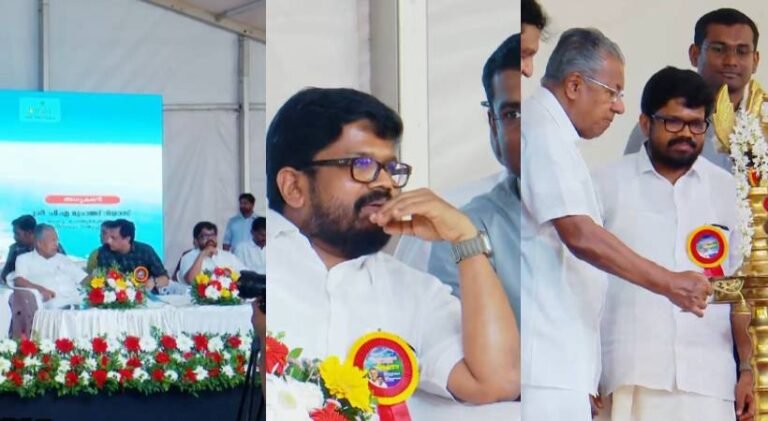 സർക്കാർ പരിപാടിയിൽ വേദിയിലിരുന്ന് CPIM ജില്ലാ സെക്രട്ടറി KK രാഗേഷ്; പങ്കെടുത്തത് മുൻ ജനപ്രതിനിധി എന്ന നിലയിലെന്ന് വിശദീകരണം