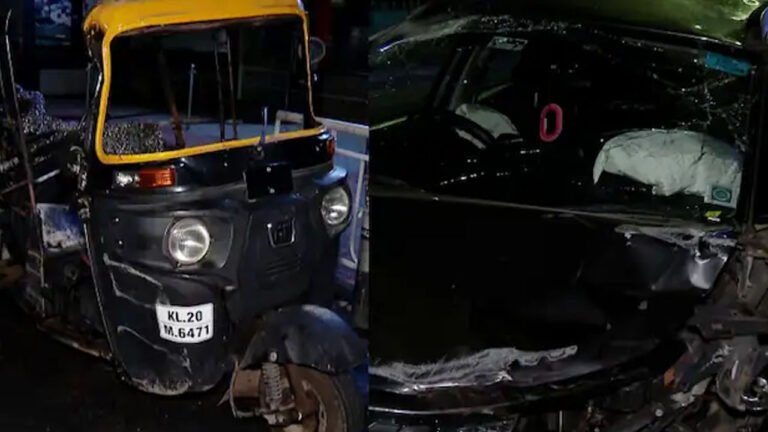 തിരുവനന്തപുരത്ത് വാഹനങ്ങൾ കൂട്ടിയിടിച്ച് ഓട്ടോക്ക് തീപിടിച്ചു; ഒരാള്‍ക്ക് ദാരുണാന്ത്യം