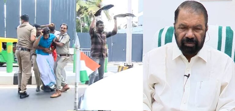 പിഎം ശ്രീയില്‍ ഒപ്പുവെച്ചില്ല: മന്ത്രി വി ശിവന്‍കുട്ടിക്കു നേരെ എബിവിപിയുടെ കരിങ്കൊടി പ്രതിഷേധം